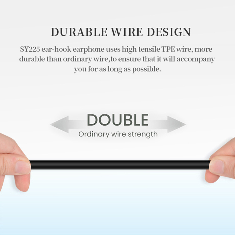 Ohrhaken kabel gebundene Kopfhörer einseitige Kopfhörer tragbarer Kopfhörer 3,5-mm-Schnittstelle geeignet für Telefon-PC ohne Ptt-Mikrofon