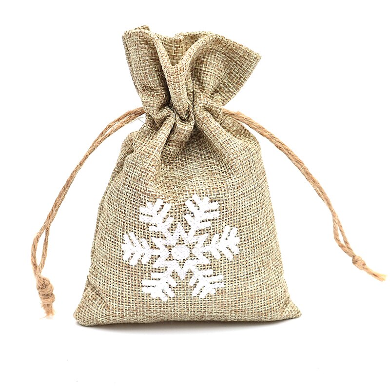 Petit sac de petites friandises de mariage en toile de jute en Jute, avec cordon, pour bonbons, bijoux, café, décor de noël,: Rose