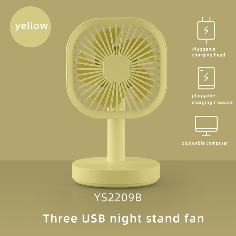 Summer mini Fan USB Charging with Led Night Light Desk Fan Portable ajustment small Fan Charging Office for Outdoor Travel Home: 07