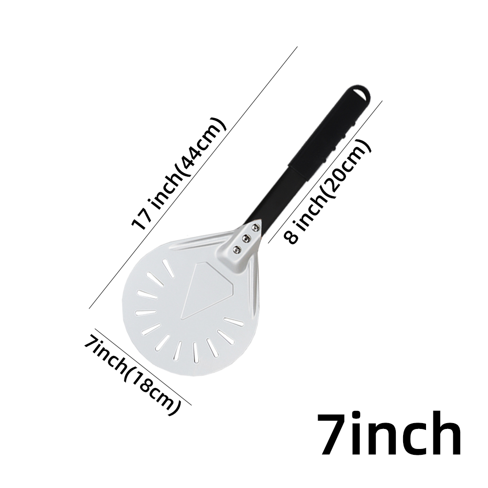 7 8 9 10 Inch Long Pizza Peel AdjustableTurning Shovel Spatula Baking Tool Kitchen Utensils Nonstick Big Pizza Turner for Oven: light yellow