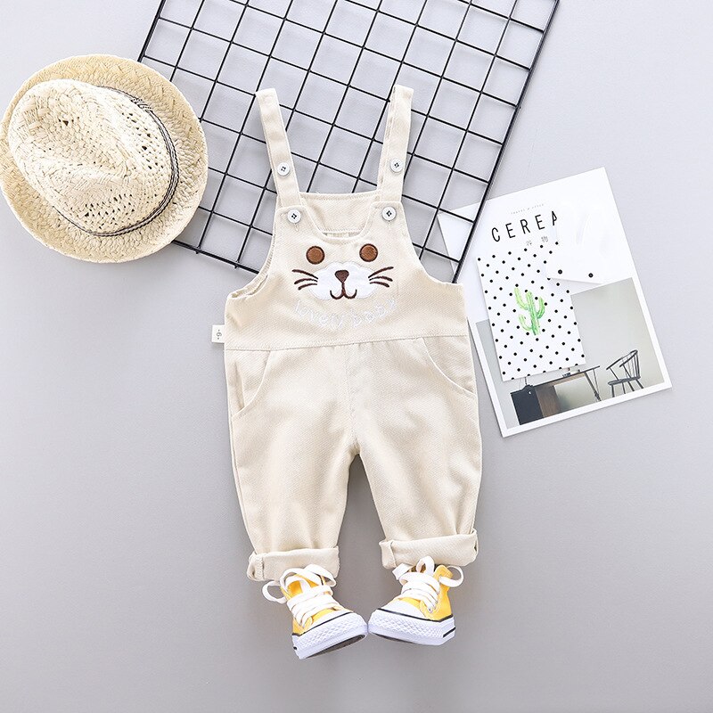 Herbst Baby Junge Mädchen Strumpf Baumwolle Lätzchen Hosen freundlicher Baumwolle Karikatur aufbringen Hosen Overall Hosen Outfit