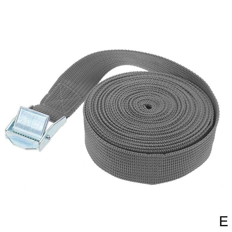 CAZS – sangle d&#39;arrimage de voiture 2M, sac de bagages à cliquet, ceinture d&#39;arrimage à boucle métallique, accessoires de voiture: E