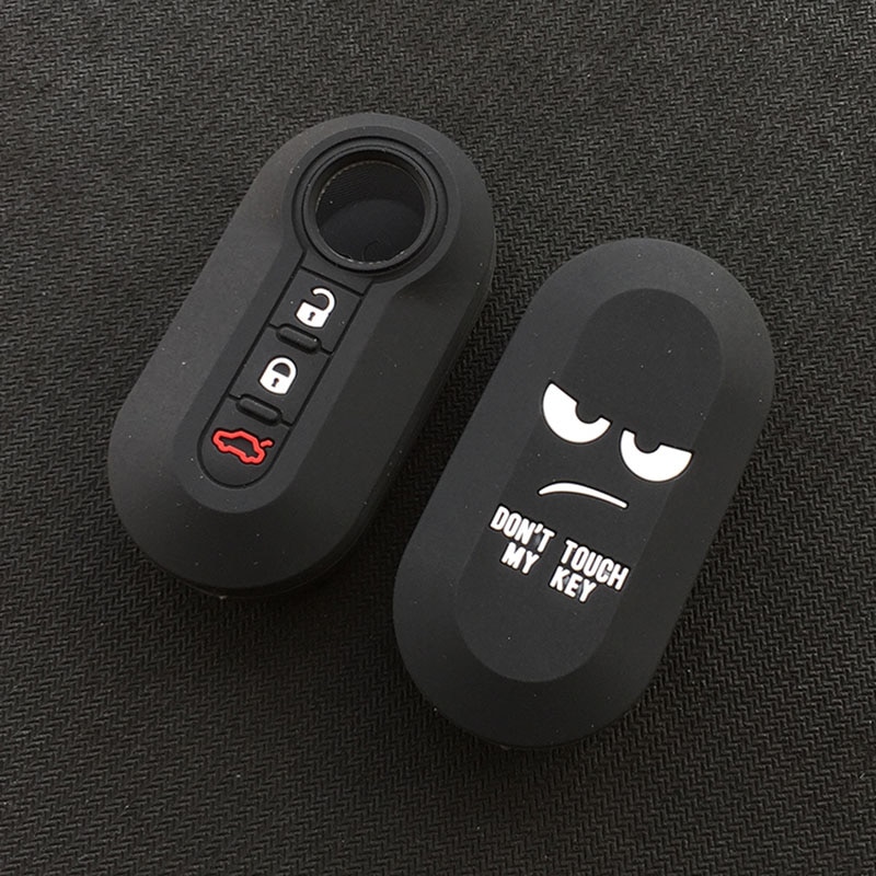 Rør ikke ved min nøgle silikone bilnøgle cover skal til fiat 500 nøgle cover til fiat punto panda fjernbetjening nøgle biltilbehør