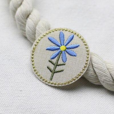 1 stuk schattige ronde bloemenpatches voor kledingborduurwerk, strijkapplicaties voor bloemen voor kinderjurken, kledingpatches voor doe-het-zelf: Type e