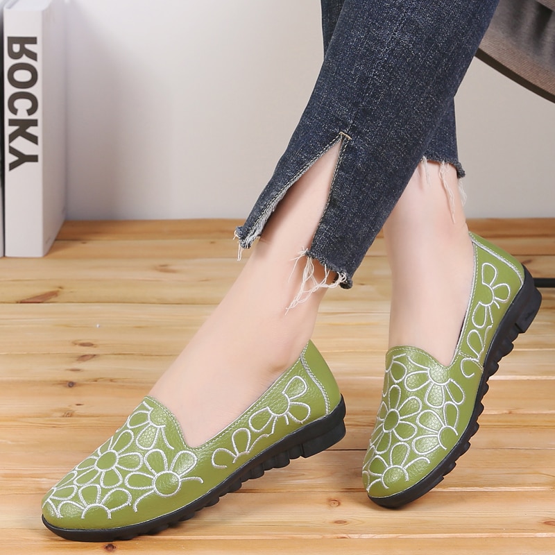 mujeres zapatillas vulcanizadas zapatillas mujer verano deslizamiento en zapatos planos mujeres mocasines caminar plana