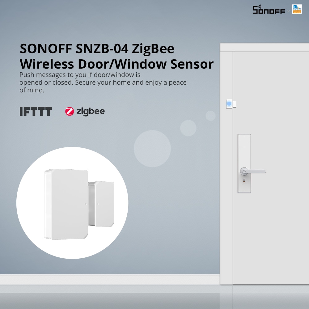 SONOFF-Interruptor inalámbrico con sensor Zigbee 3.0, dispositivo sensible al movimiento y temperatura, sonda de humedad, detector para ventana y puerta