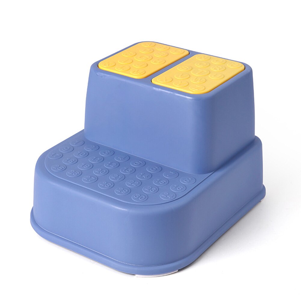 Multi-Function Step Stool Anti-Slip Thicken Footstool Single/Double Layers Stool for Kids Children Health99: Blue Double layer