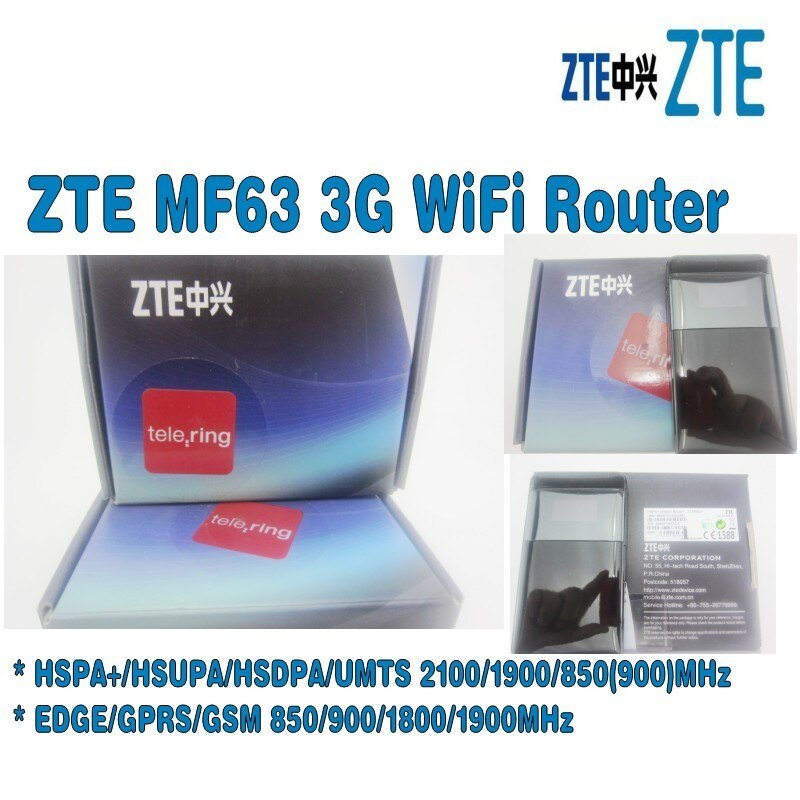Unlocked ZTE MF63 3g wireless router hspa mobile hotspot plus with 3g antenna