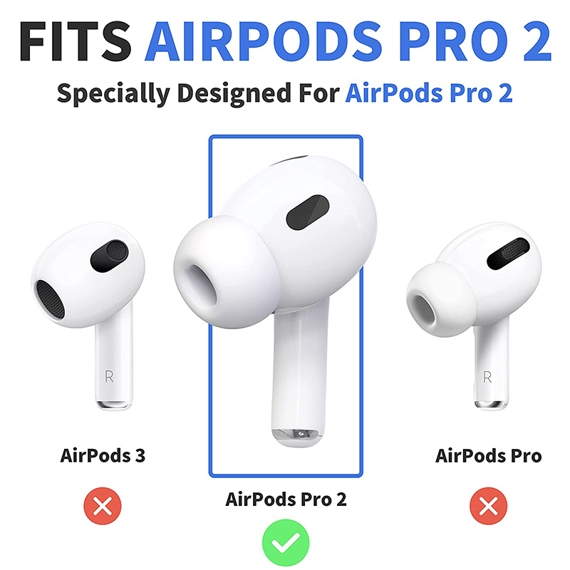 For Airpods Pro 2 Silicone Skin Cover Eartips Earpads For Apple AirPods 2 Ear Tips Buds Earphone Wireless Bluetooth Accessories