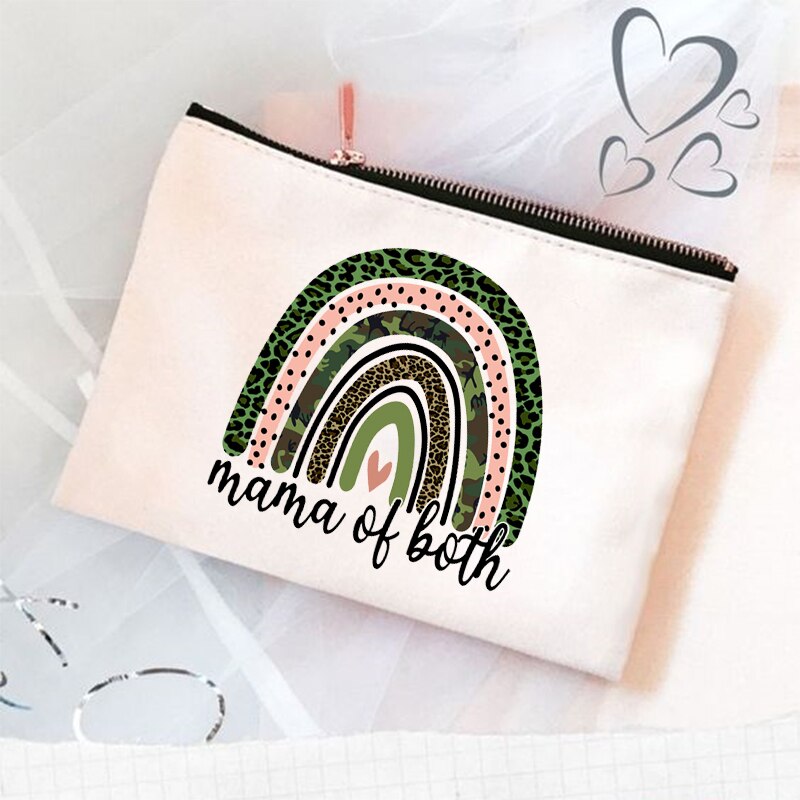 Rainbow Mama Print kosmetyczka kosmetyczka podróżna kobiety Organizer do przyborów toaletowych Tote kobieta przechowywanie makijaż torby torebka prezent dla mamy