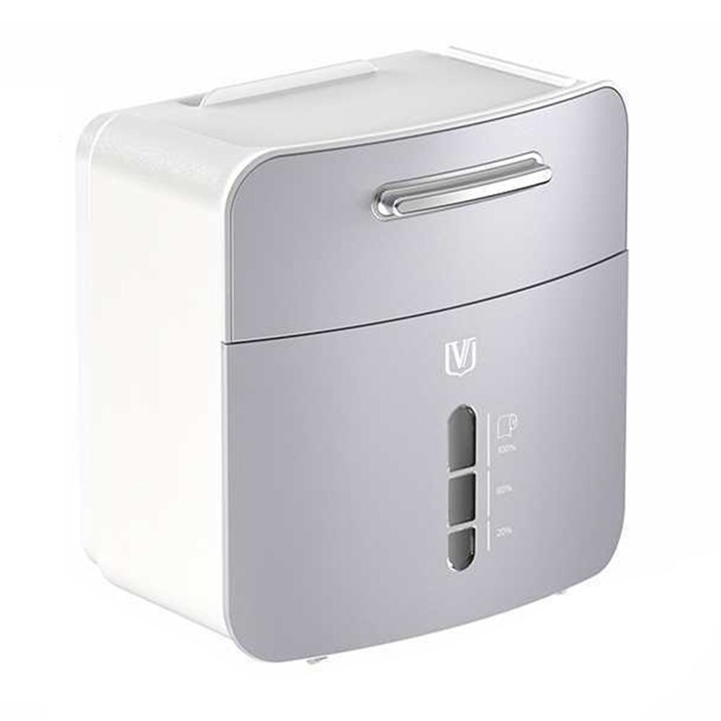 Toilet Paper Holder Waterproof Wall Mount For Toilet Paper Tray Roll Paper Tube Storage Box Tissue Box Shelf: gray