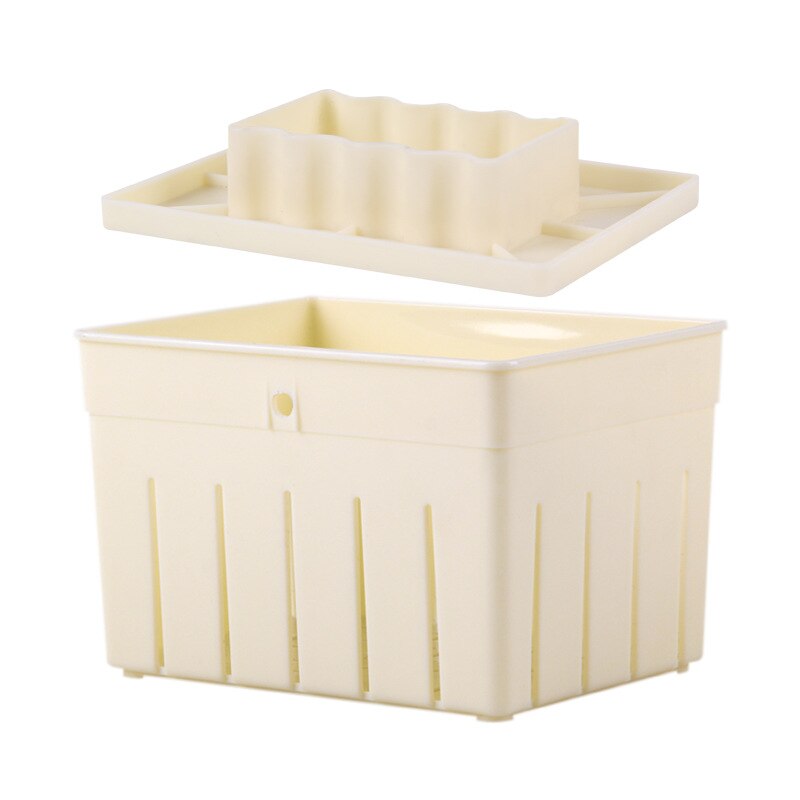 1 Set Diy Homemade Tofu Press-maker Mold Box Plastic Soybean Curd Making Machine Kitchen Cooking Tools Set: Press Mold 