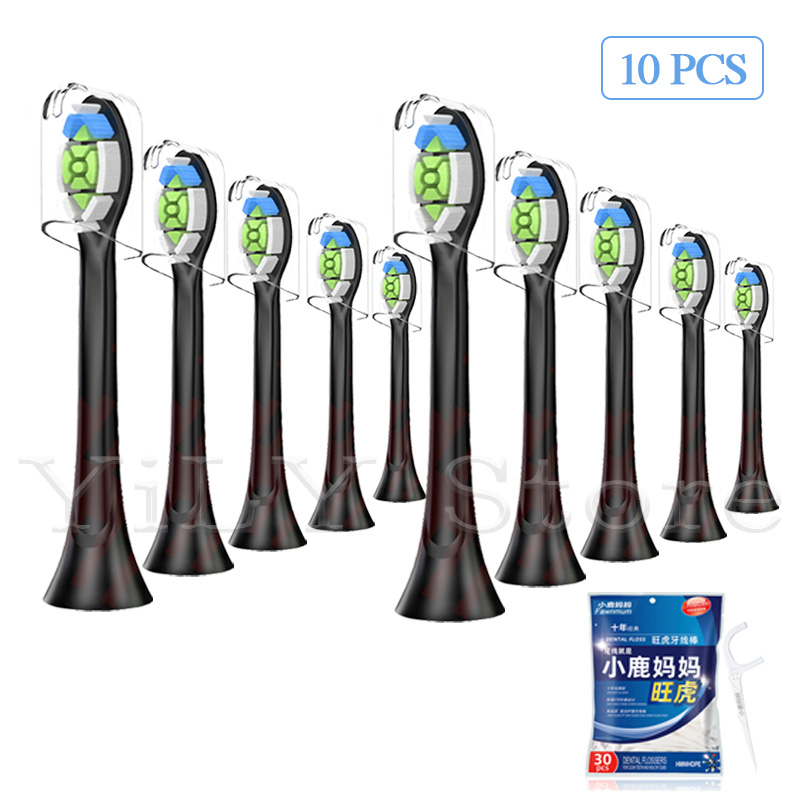 Replacement Toothbrush Heads For Ph Electric Toothbrush HX6250/HX6930/HX6730/HX6530/HX9023/HX9342/HX9140/HX9150 Bush Heads: green