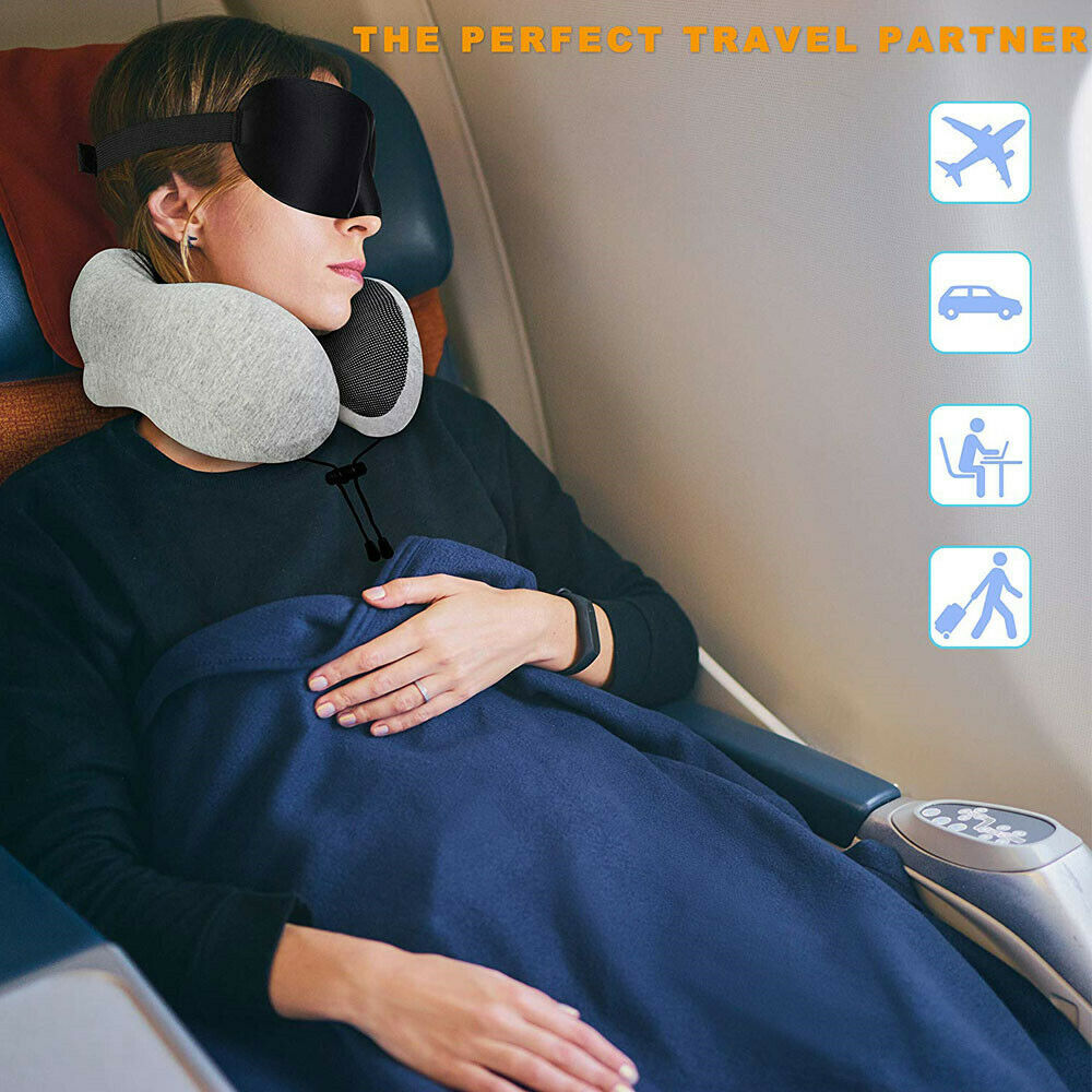 U-Shape Travel Pillow Soft Slow Rebound Neck Pillow Solid Neck Cervical Healthcare Pillow Bedding Travel Pillow Neck Massage