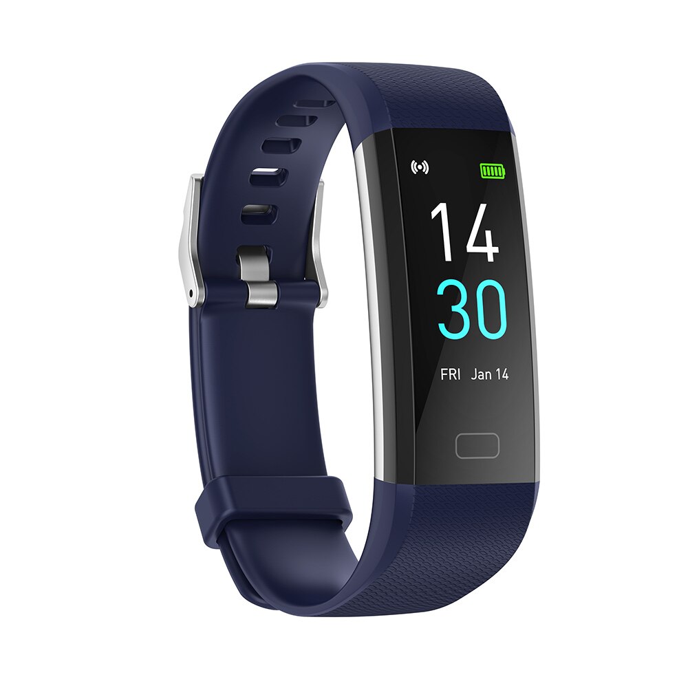 Waterproof Smart Pedometers Watch Bracelet Wristband Blood Pressure Measurement Fitness Tracker Camera control Pedometer: blue