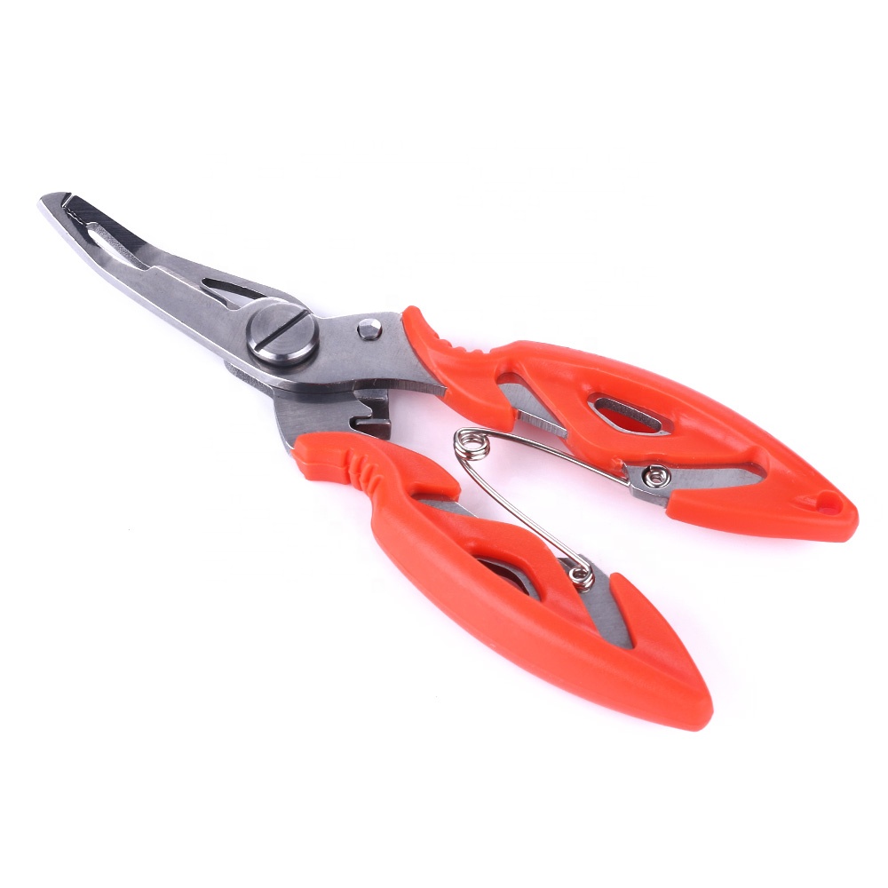 Multifunktions Angeln Zangen Edelstahl Angeln Lanyards Locken Cutter Haken Entferner FishTackle Werkzeug Schneiden Fisch Zange Schere: 4