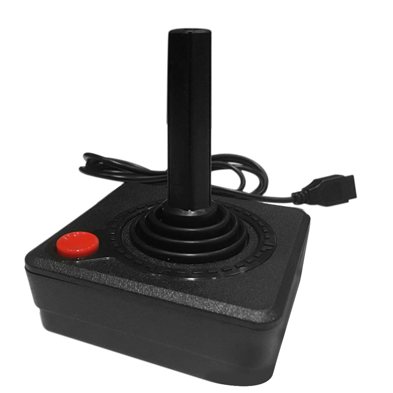 Manette de jeu pour Atari 2600, 2 joysticks de jeu rétro avec levier à 4 voies et bouton à Action unique