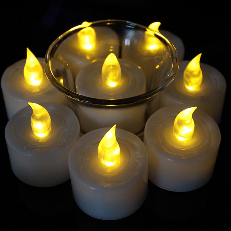 24PCS Electronic LED Light Candles DIY Party Wedding festival decor Realistic Battery-Powered Flameless Candles