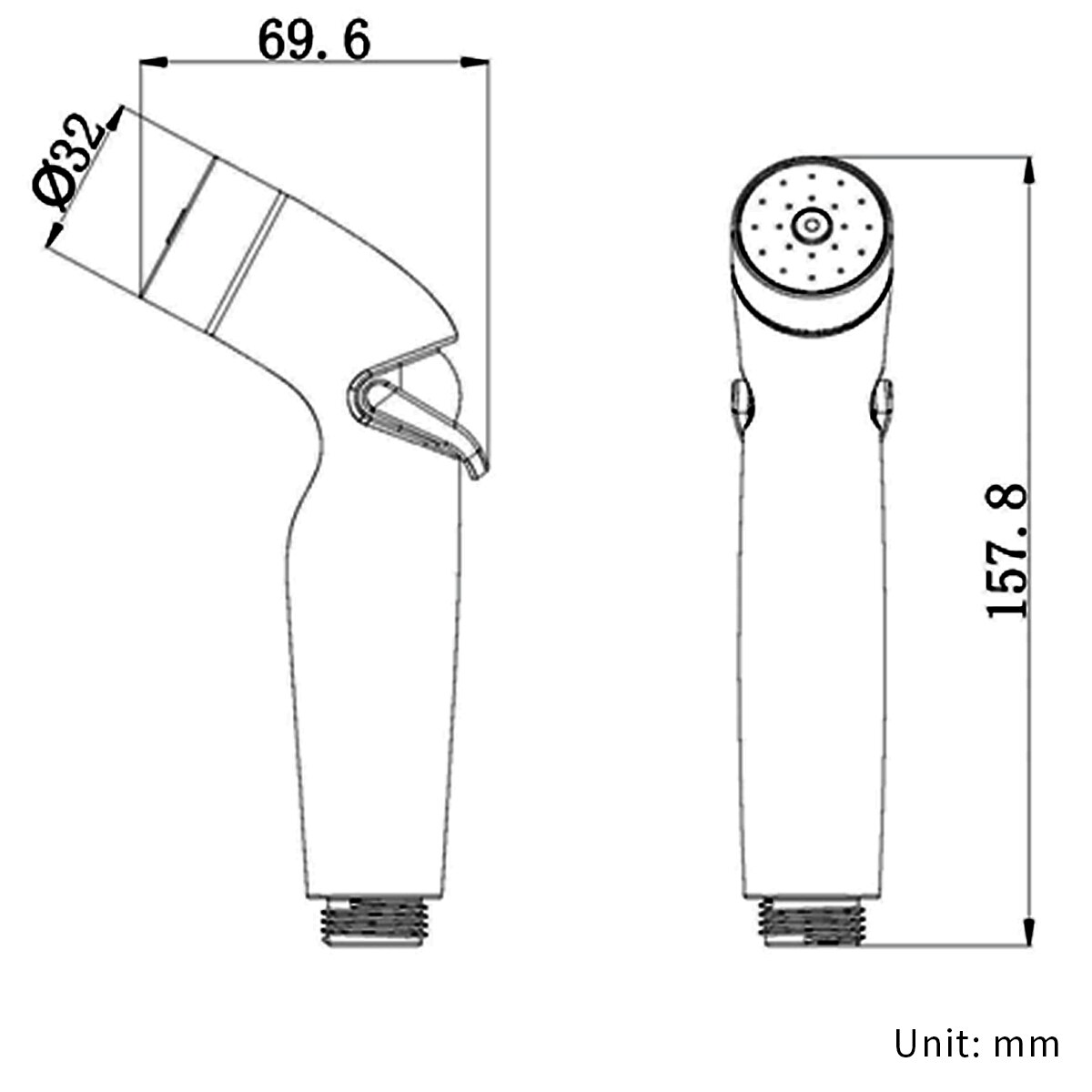 Limnz Handheld Bidet Wc Spuit Hoofd Shattaf Spuit Moslim Douche Badkamer Persoonlijke Hygiëne Bidet Sproeier Bidet Kranen