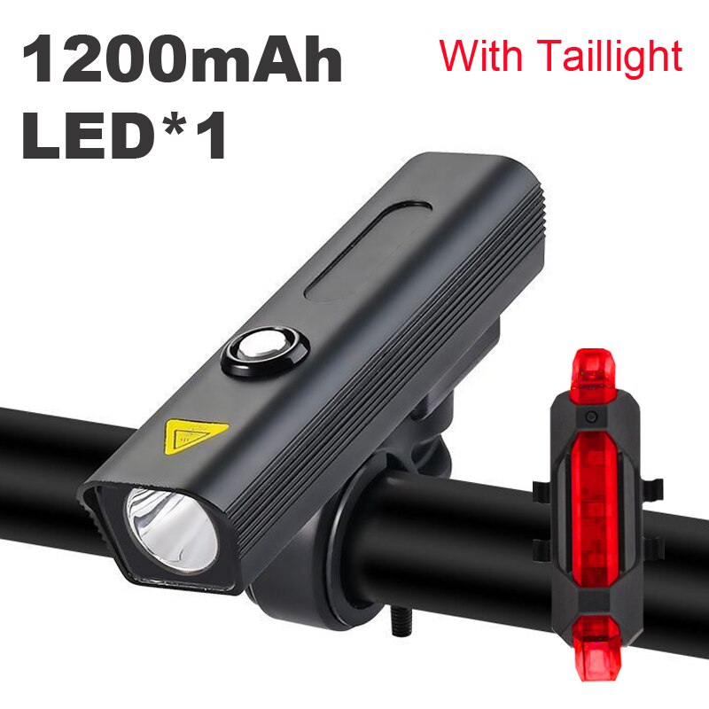 Luz LED súper brillante para bicicleta, faro delantero y trasero de 10000 lúmenes, recargable vía USB, 3000 mAh, 5T6: 1 LED Sets