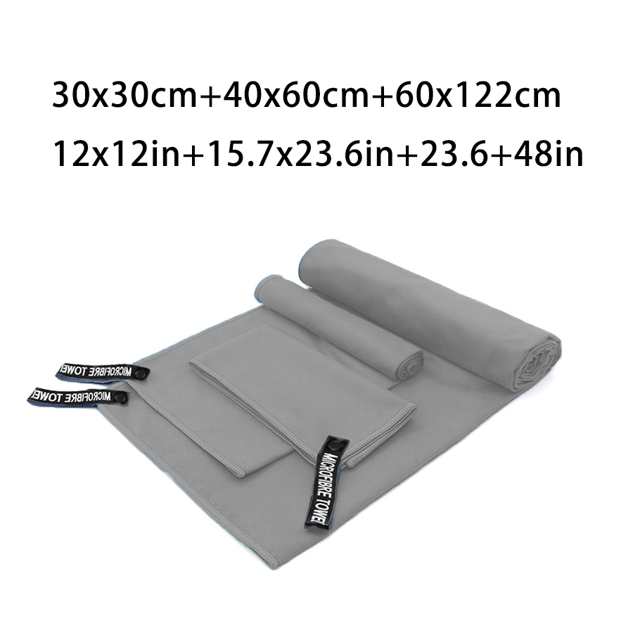 3- stuks microvezel sporthanddoeken, sneldrogend, absorberend, compact en lichtgewicht, ideaal voor op reis, strand, wandelen, de sportschool, het zwembad en kamperen.: Rood