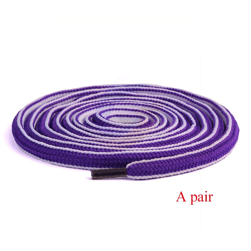 1 Pair Semi-circular Shoelaces Top Polyester Color Match Classic Shoelace For Sneakers Sports Shoes String 130 cm: Purple