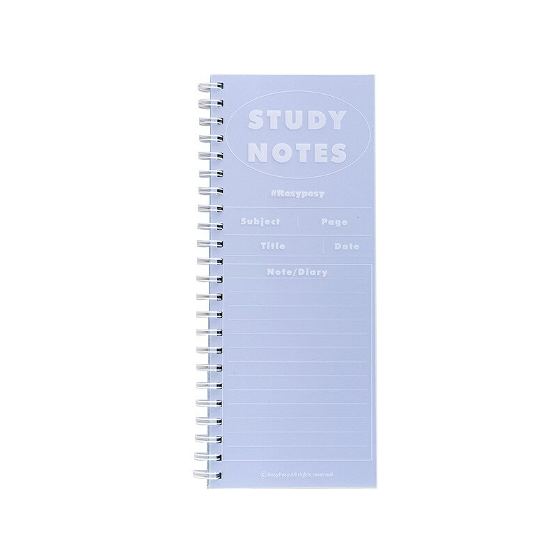 Cuaderno en espiral de estilo fresco para estudiantes, Bloc de notas, Agenda estacionaria, planificador, notas semanales, papelería, proveedores escolares, 62 hojas