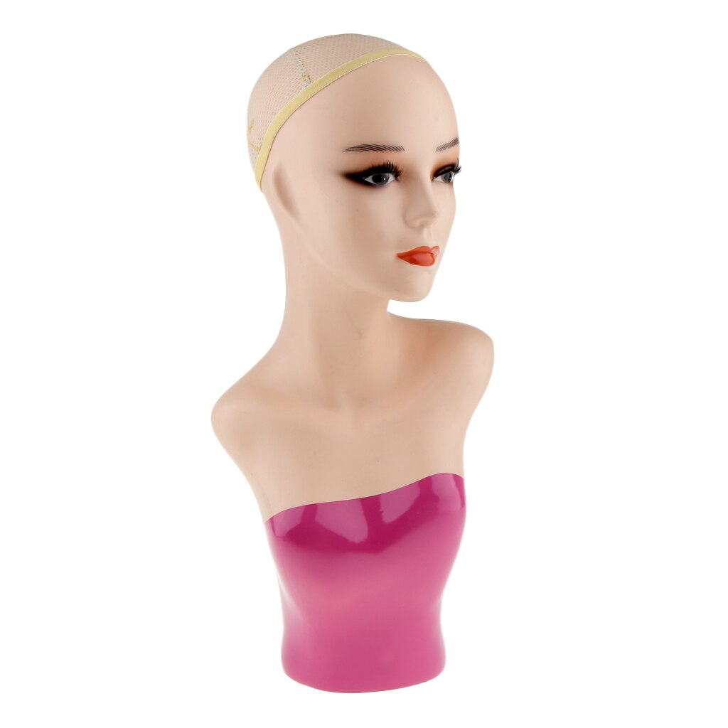 Schoonheid Vrouwelijke Mannequin Mannequin Hoofd Met Buste Haar Pruiken Sieraden Bril Sjaal Display Hoofdband Stand Model