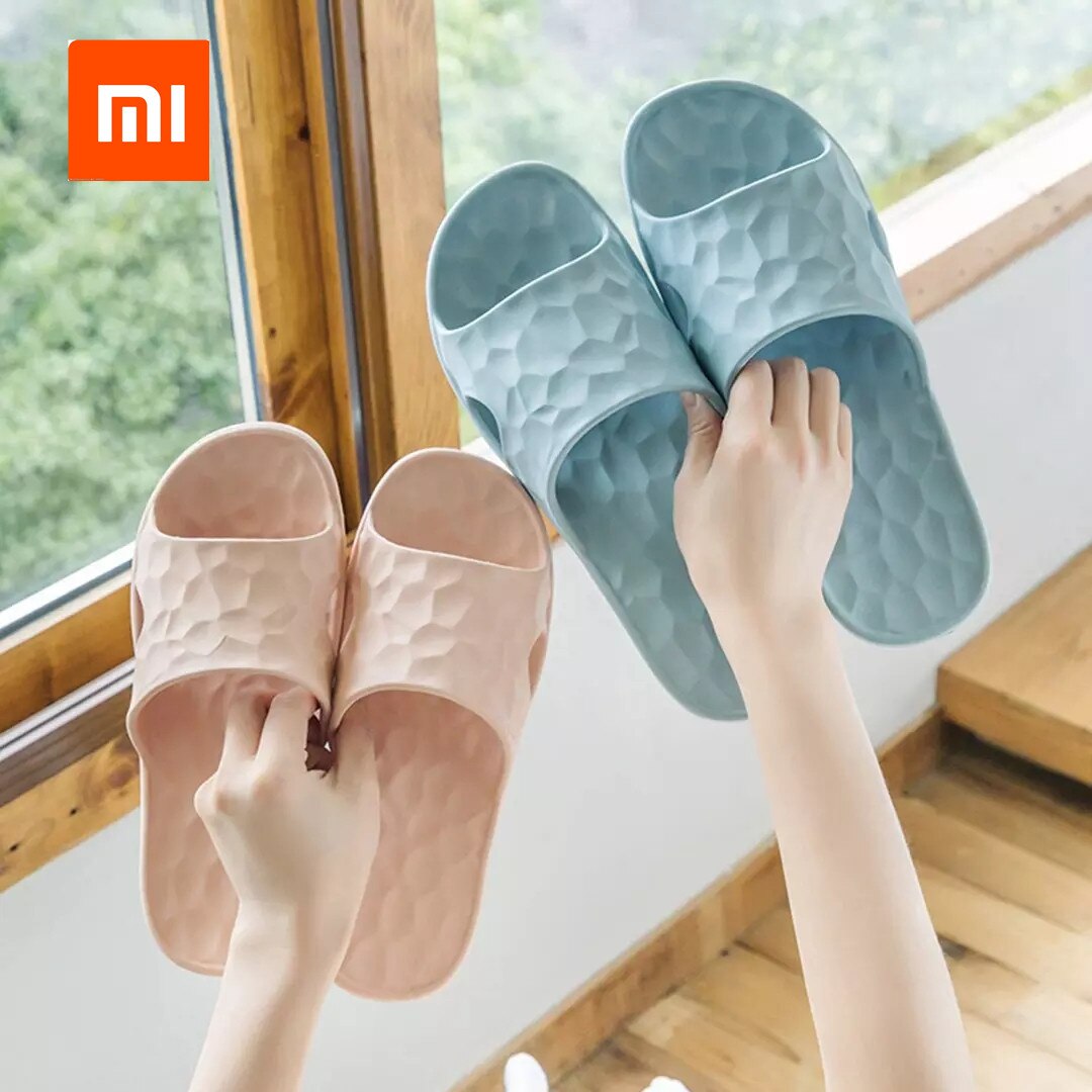 XIAOMI-zapatillas de baño antideslizantes para parejas, pantuflas de fondo suave, a prueba de polvo y ligeras, cómodas y coloridas