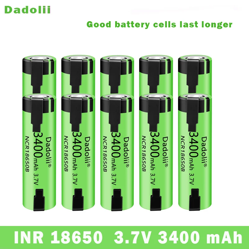 18650 lithium-ion rechargeable battery 3.7 V 3400 mAh DIY nickel battery: Gold