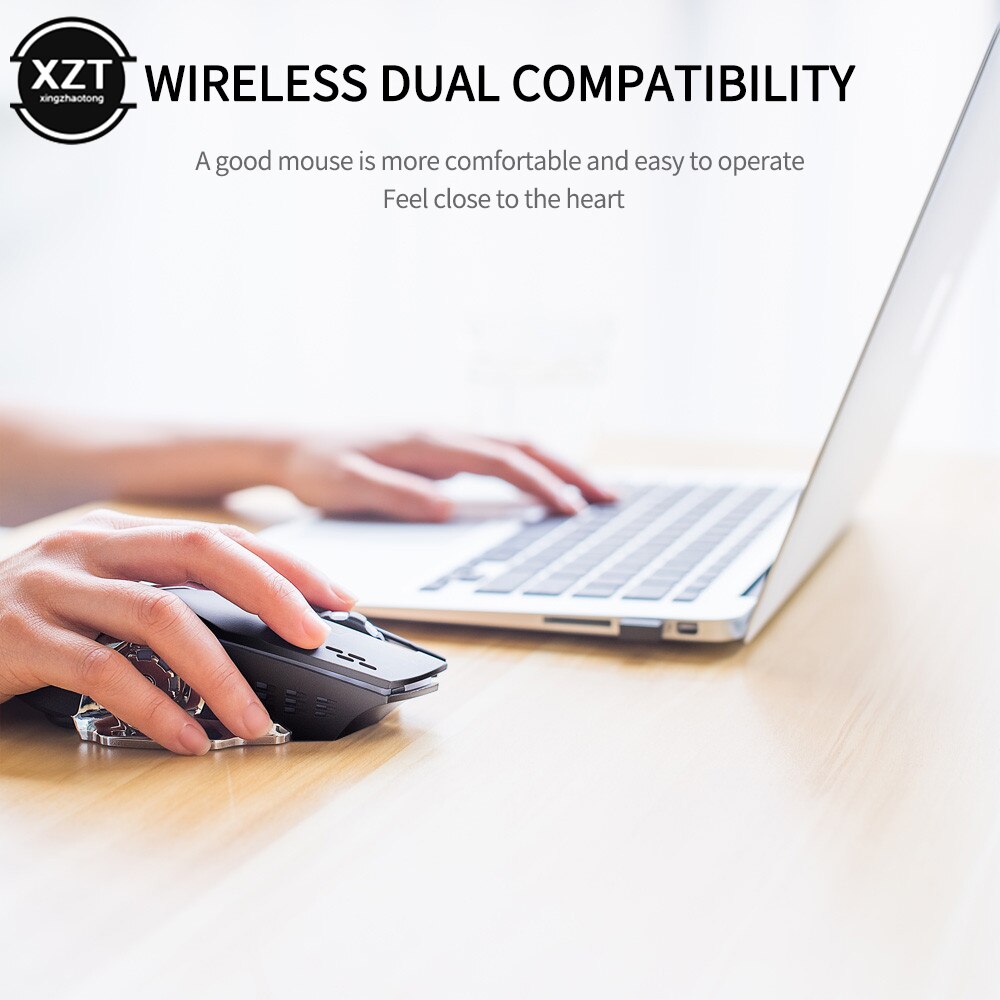 Free Wolf X8 Wireless Mouse Charging Gaming Mouse Mute Backlit Mechanical Ergonomic Optical Computer Accessories for Pc Laptop