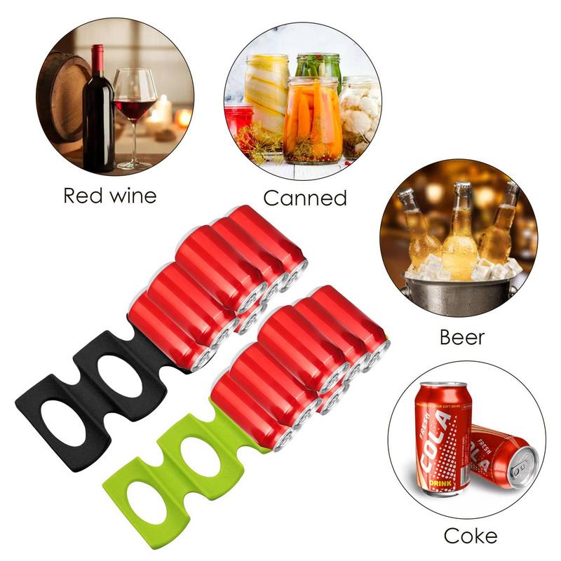 Empilhador de latas de silicone, tapete empilhador de garrafas para geladeira Fridge Monkey, organizador de garrafas de cerveja para geladeira, empilhador antiderrapante para cozinha