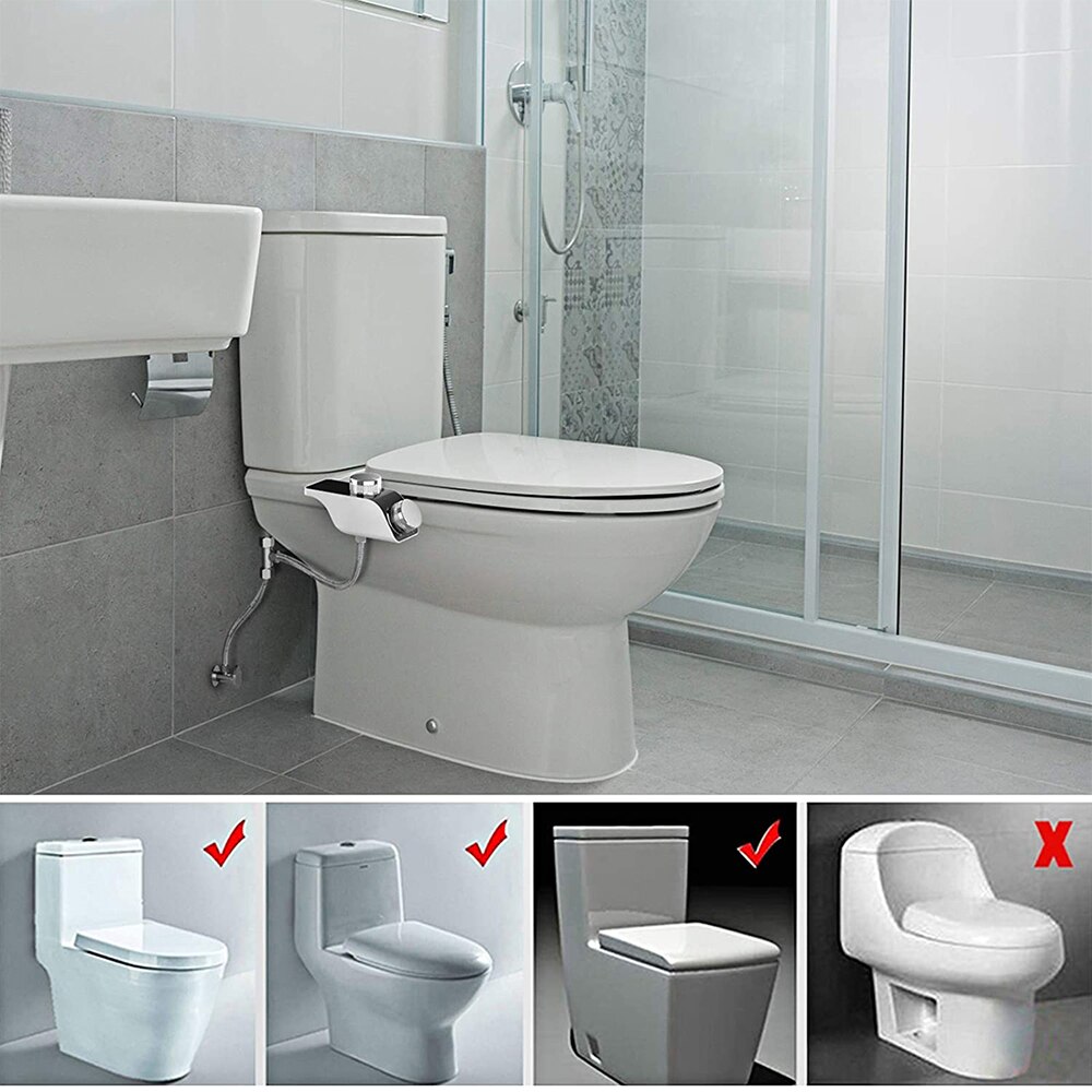 Koldt og vand toilet bidet selvrensende bidet feminint toilet vand spray ​badeværelse hygiejnisk bruser dobbelt mundstykke