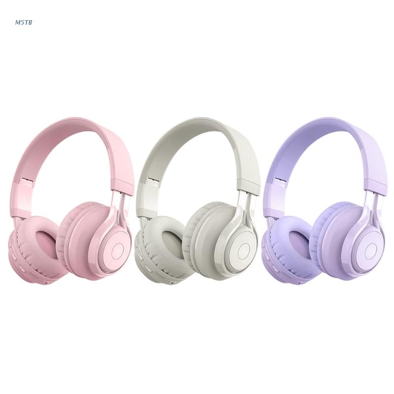 Kids Headphones Blue-tooth Wireless Volume Limited Childrens for Boys Girls M5TB