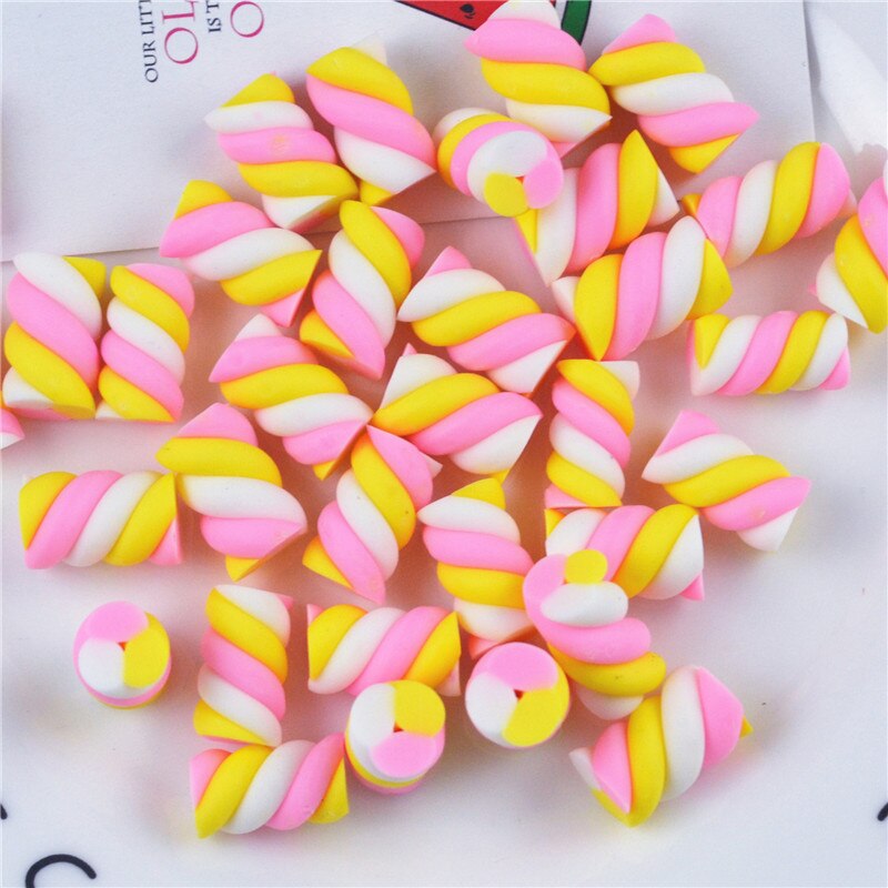 10Pcs Cotton Candy Charms for Slime DIY Polymer Bead Filler Addition Slime Accessories Toys Lizun Modeling Clay Kit for Children: E