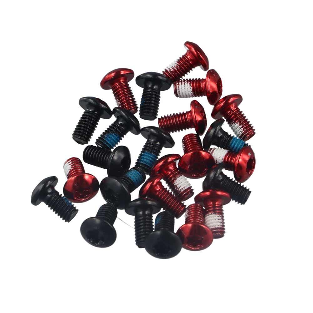 Mountain Bike 12PCS Bicycle Disc Brake Rotor T25 Torx M5x9mm Part Tool Fixing Screws T25 Screw Torx Bolts Bike Torx Screws