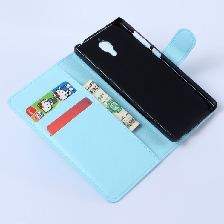 Cyboris-funda de piel sintética con tapa para XiaoMI Mi4 M4, funda con ranura para tarjetas, moderna: blue