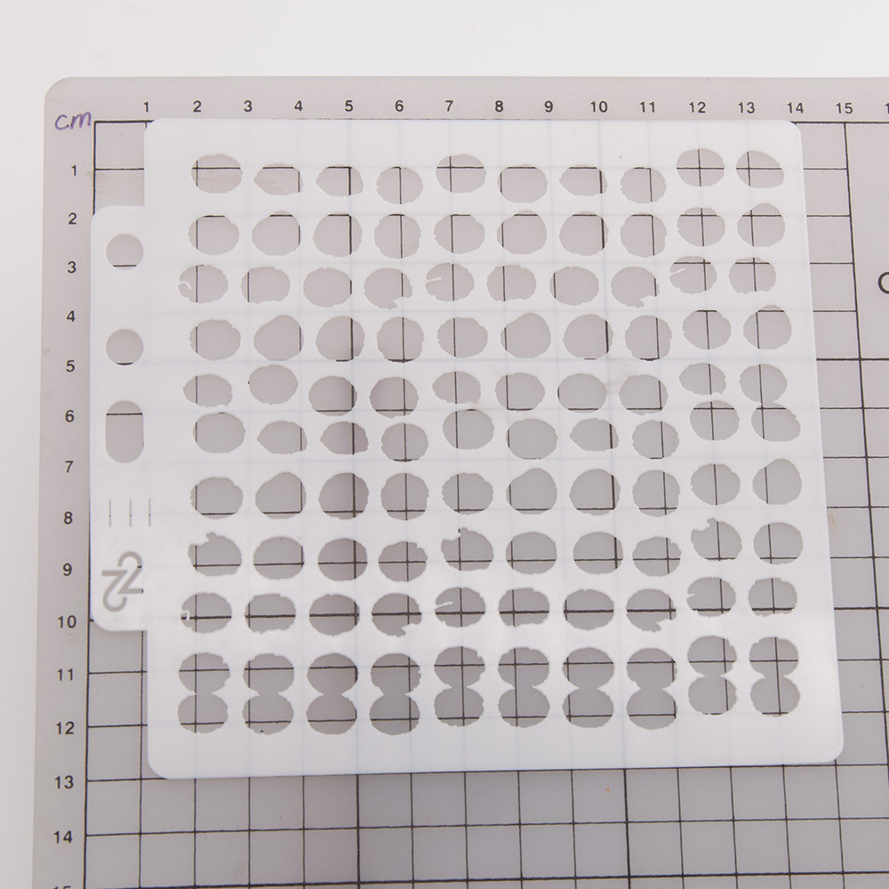 14.1cmx13cm Reusable Plastic Mandala Stencils Painting Templates for Painting DIY Art Projects(Round Dot) S111