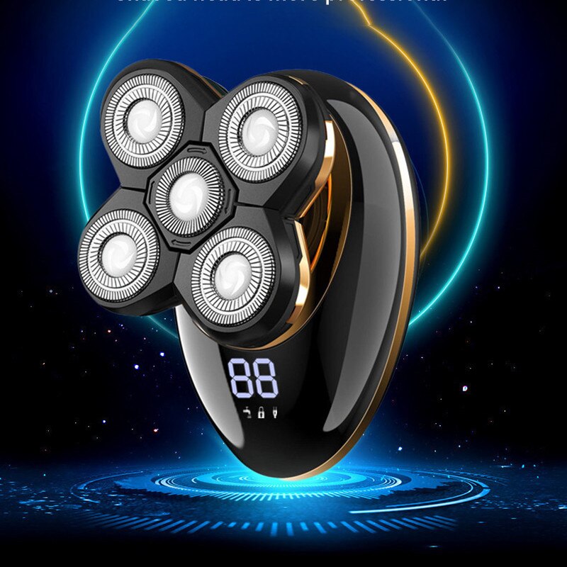 VGR Multifonction Visage Rasoir Électrique 5 Têtes Flottantes Rasoirs Électrique Rasoir Nez Tondeuse Machine USB Rasoir Rechargeable tondeuse barbe tondeuse cheveux professionnelle tondeuse tondeuse barbe rasoir electr