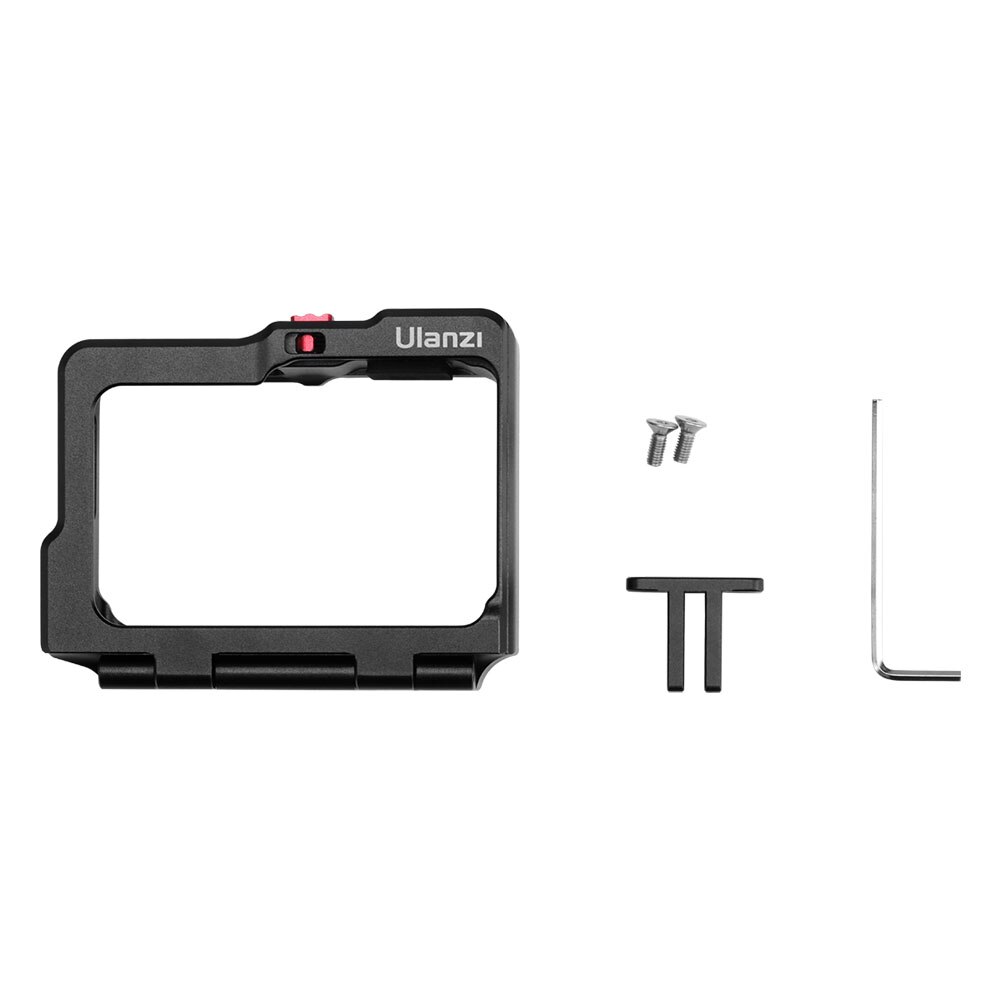 Ulanzi-estructura de Metal para Insta360 ONE R, marco protector de cámara, funda carcasa con soporte de zapata fría, luz Led para vídeo y micrófono: Default Title