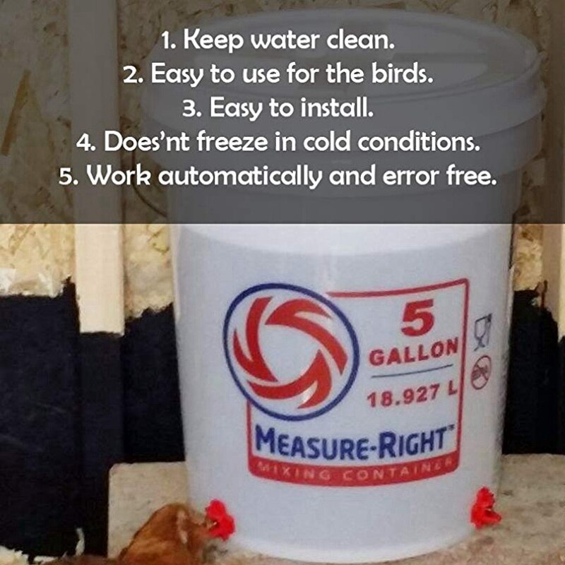 Tetinas de agua para aves de corral, pezón de pollo con montaje lateral Horizontal, bebedero de agua de pollo, paquete de 16