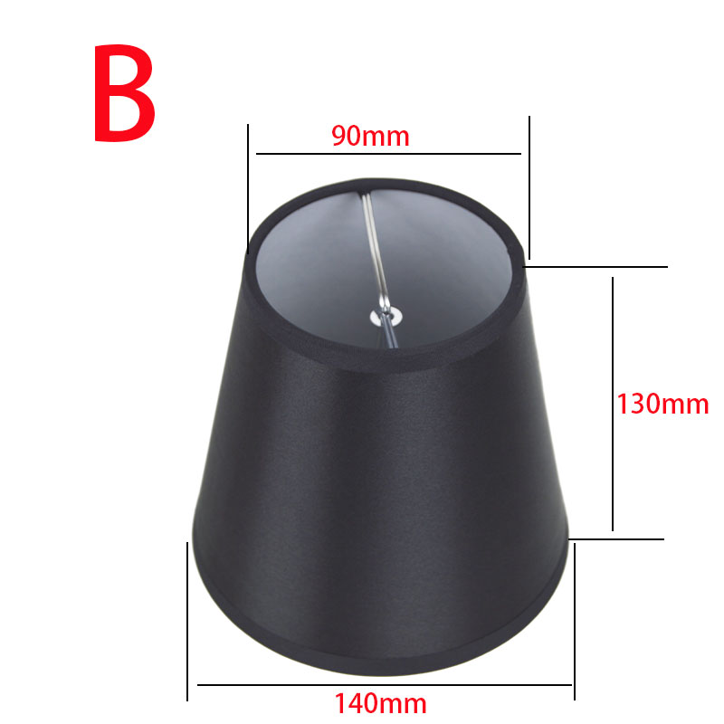 Pantallas de tela para lámpara de pared, tela translúcida moderna para el hogar, mesita de noche, cubierta de iluminación de escritorio, tulipanes para lámpara de mesa: Negro