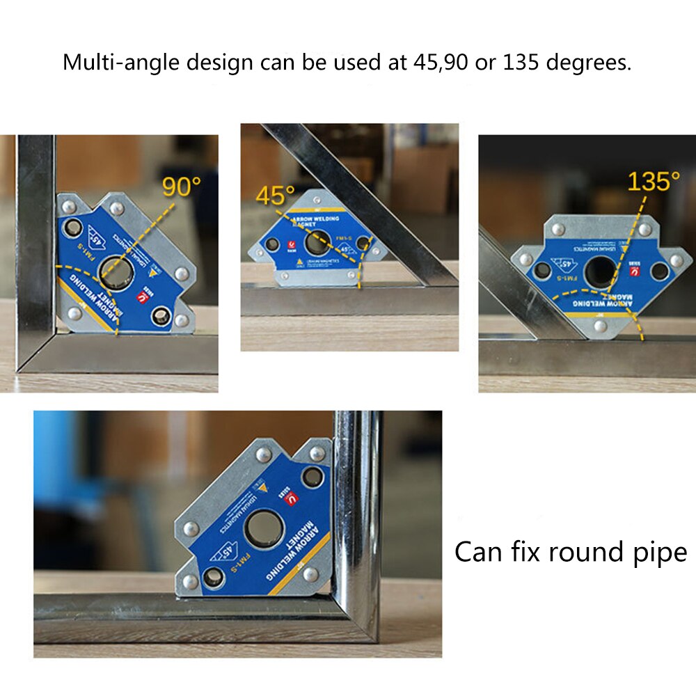 55/110/165LBS Magnetic Arrow Welding Holder Welding Positioner 45/90/135 Angle Holding Auxiliary Positioning Welding Fixture