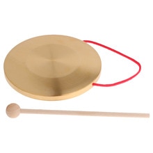 Cymbales en cuivre de chapelle de 18 cm, Gong manuel, Percussion d'opéra en cuivre, jouets éducatifs pour enfants