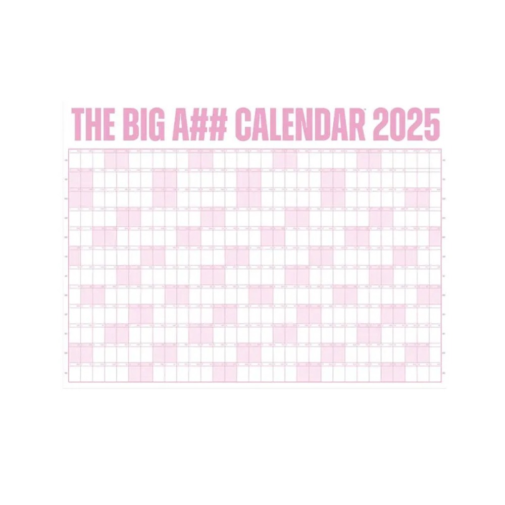 Durable Giant The Big A## Calendar with Pen and Adhesive Sticker Schedule Organizer Planner Sheet Wall Calendar: MULTI