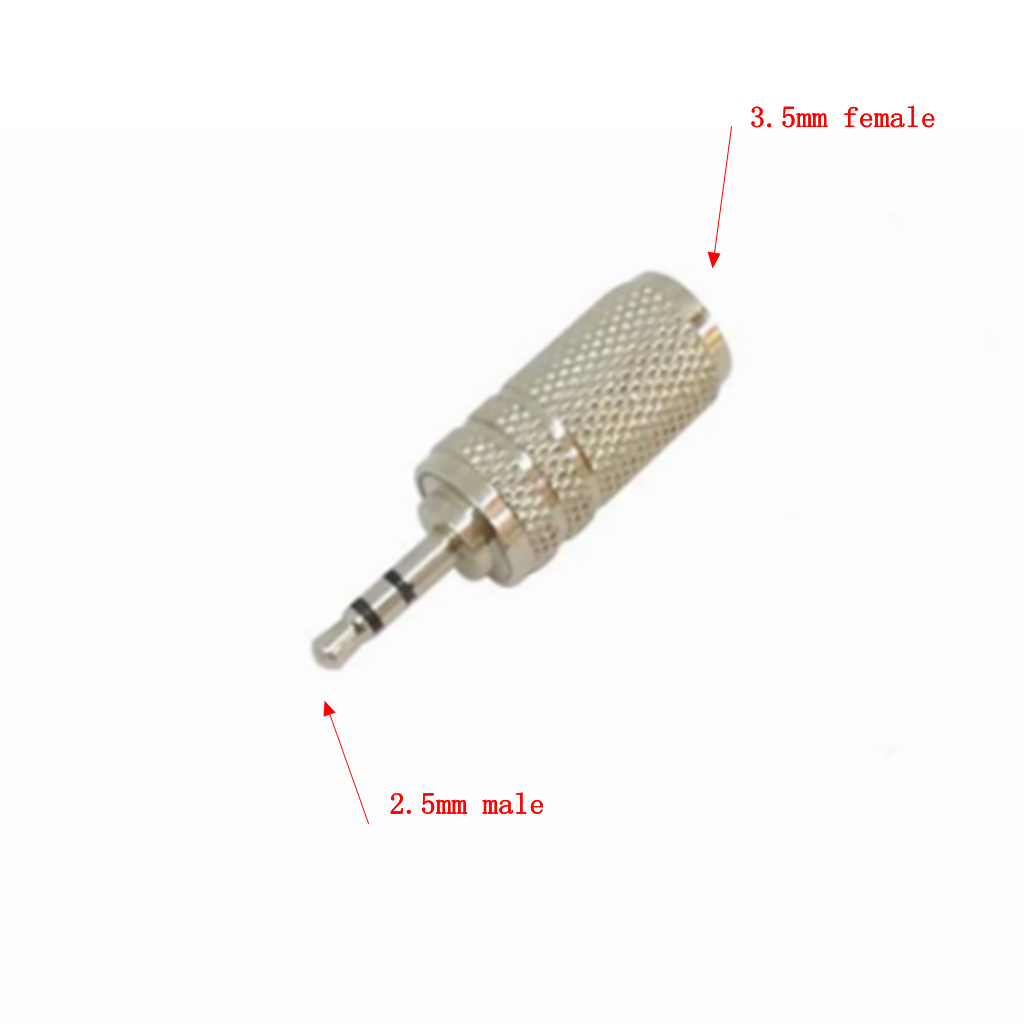 Aux-kabelkonverterare 3.5mm to 2.5mm / 2.5 mm to 3.5 mm- jacksadapter omvandlare stereoljud hörlursförstärkare mikrofonuttag: Mång