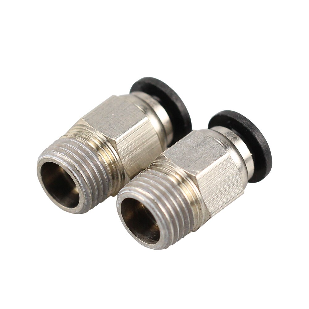 2 Stuks Pneumatische Connector PC4-01 1.75 Mm 3 Mm Ptfe Buis Snelkoppeling Feed Inlaat Voor J-Head Fittings reprap Hotend Past 3D Printer