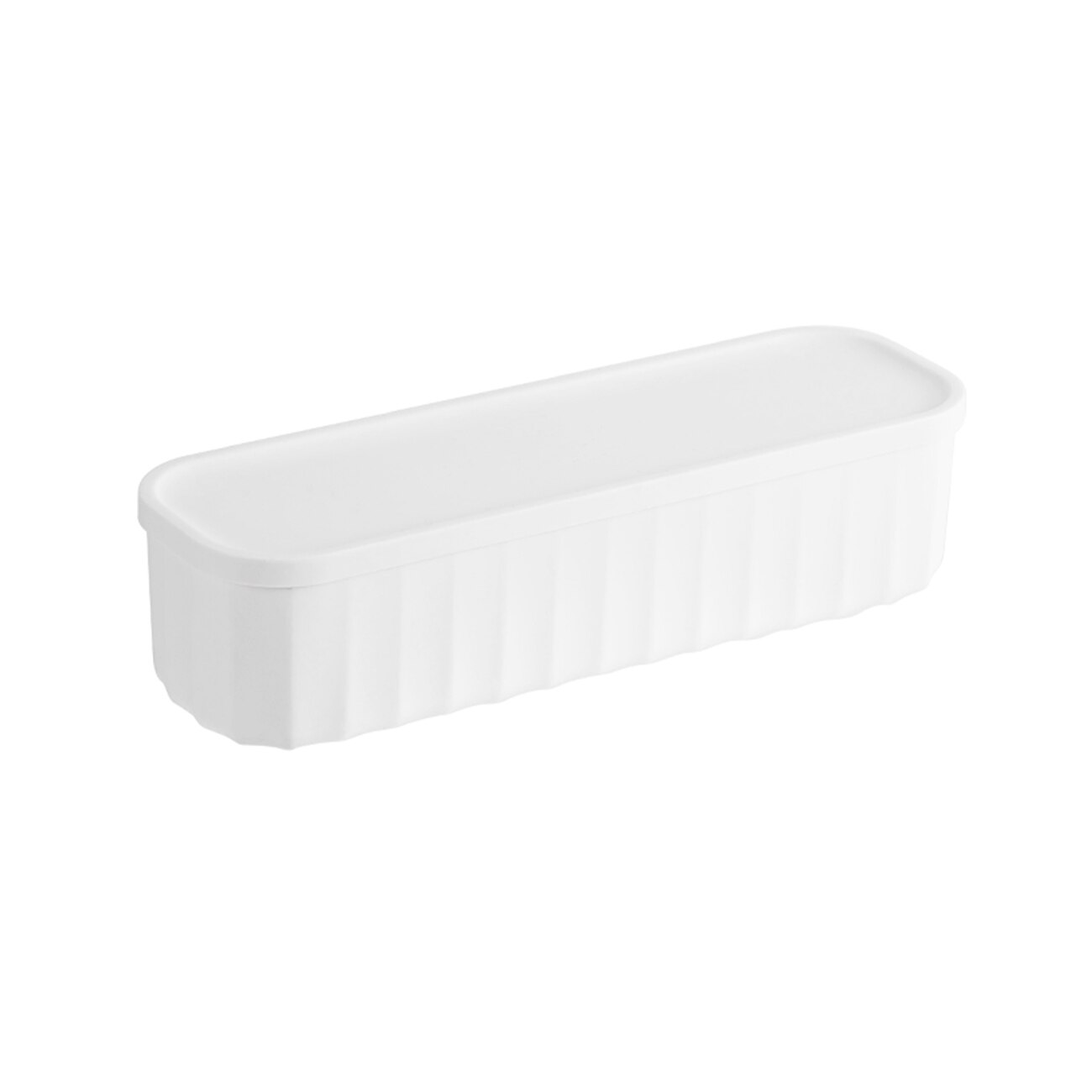 Boîte de rangement en plastique pour chaussettes, Type tiroir ménager, compartiment pour sous-vêtements, avec couvercle, boîte de tri de vêtements: WHITE