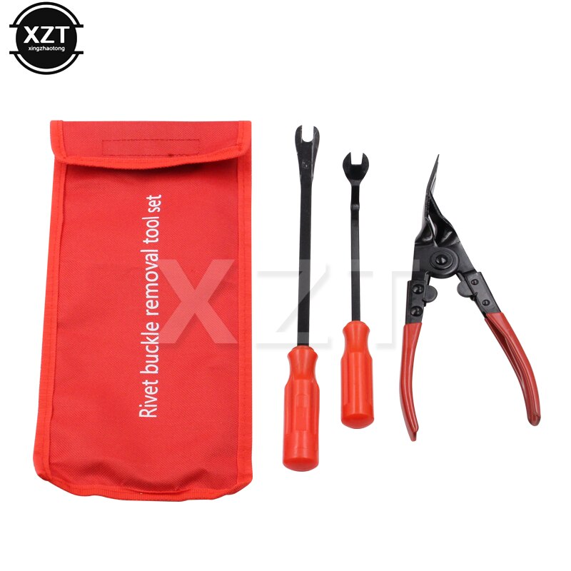 Outil de retrait de décapant de panneau de porte de voiture de fixation automatique en acier et en Nylon de 3 pièces