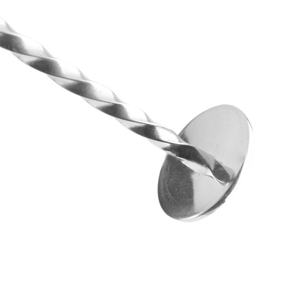 Stainless Steel Cocktail Bar Spoons Spiral Pattern Drink Shaker Muddler Stirrer Twisted Mixing Spoon